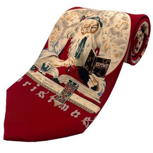 Norman Rockwell The Saturday Evening Post Santa Christmas Vintage Hand Sewn Silk